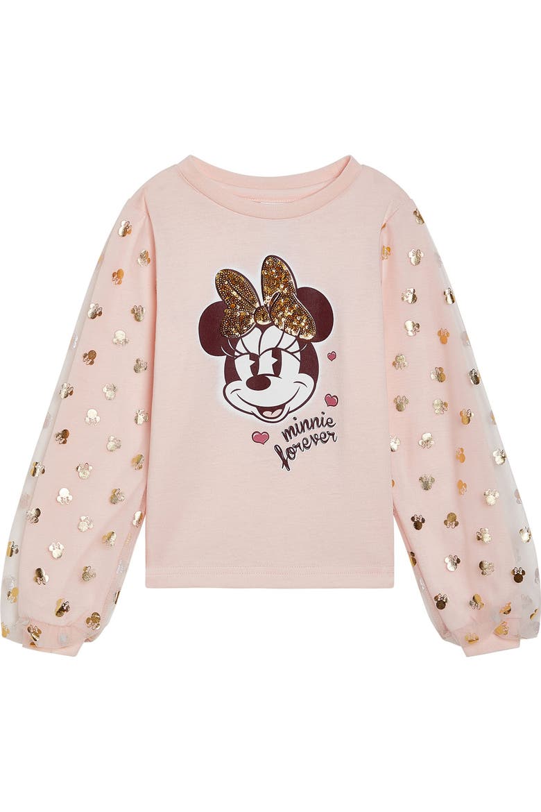 Minnie Mouse 2-Piece Long Sleeve T-Shirt and Leggings Set, Alternate, color, Minnie Pink Mauve