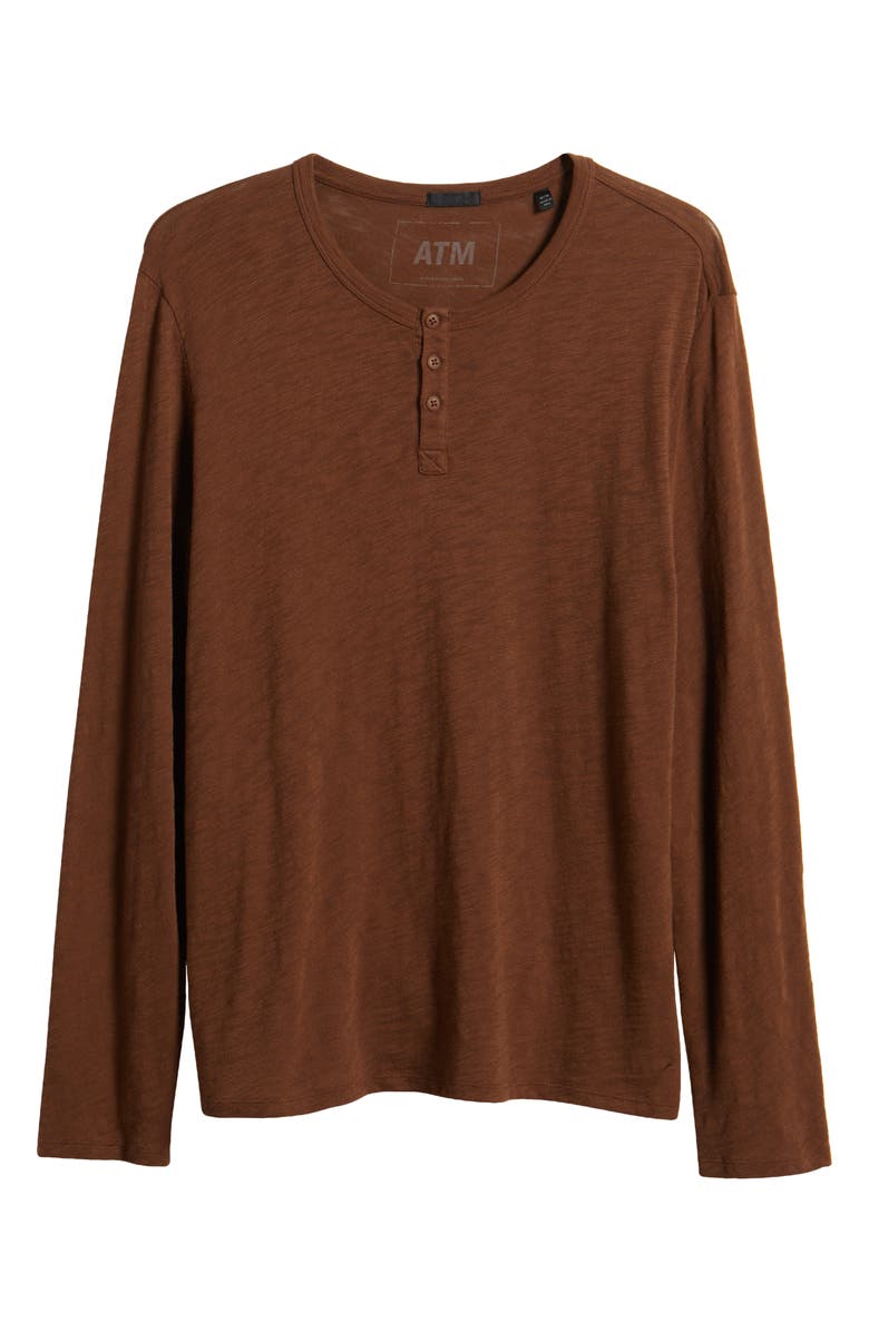 ATM Anthony Thomas Melillo Cotton Slub Henley, Alternate, color, 