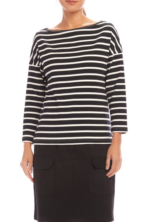 Women's Black Striped Tops | Nordstrom