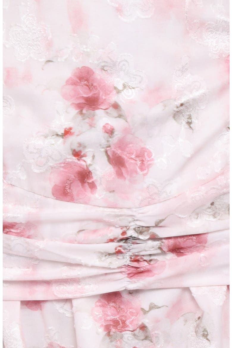Lelia Floral Pritn Ruched Halter Maxi Dress, Alternate, color, PINK FLORAL
