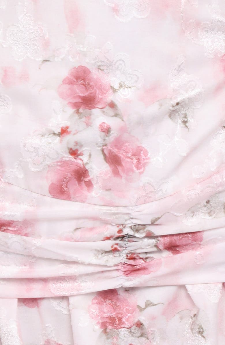 Petal & Pup Lelia Floral Pritn Ruched Halter Maxi Dress, Alternate, color, Pink Floral