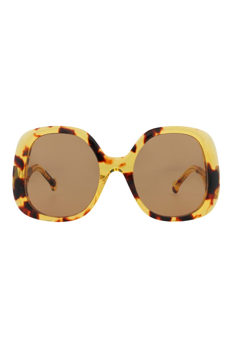 55mm Oversize Square Sunglasses, Main, color, HAVANA HAVANA BROWN
