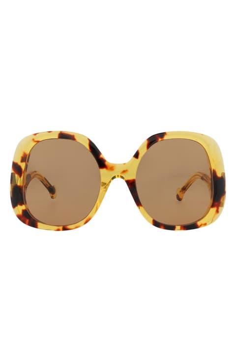 55mm Oversize Square Sunglasses