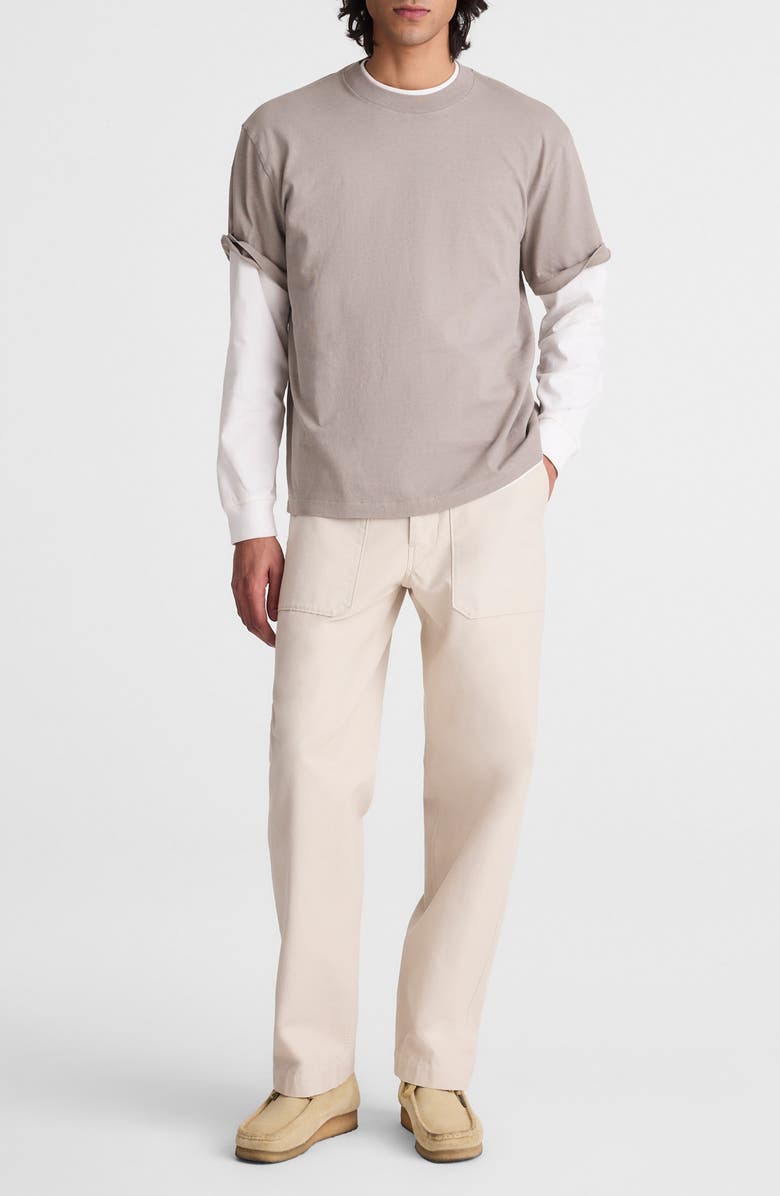 Madewell Reverse Sateen Fatigue Pants, Alternate, color, Stone