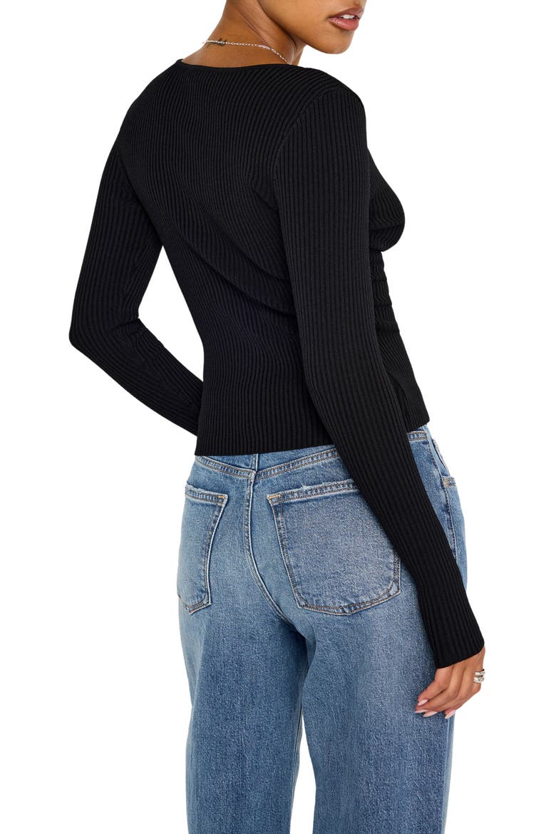 Virgo Rib Zip Cardigan, Alternate, color, BLACK001