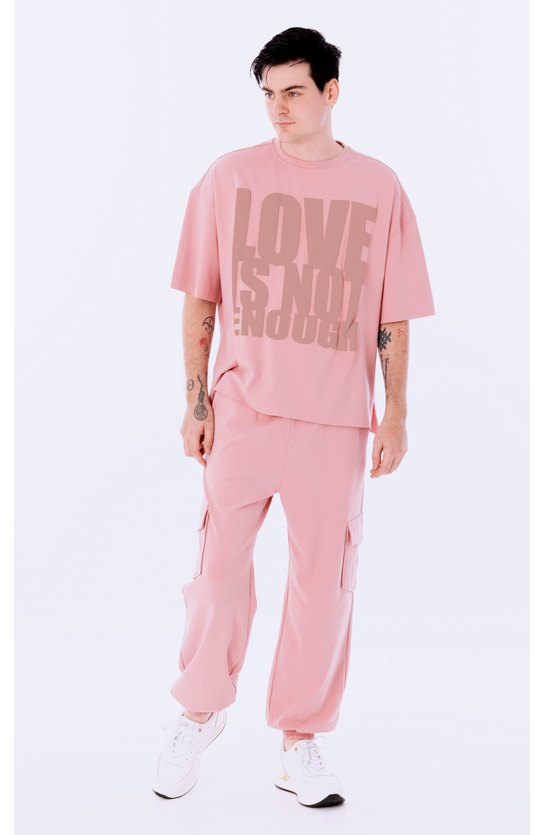 Dai Moda Love is Not Enough Sweatshirt, Main, color, Blush