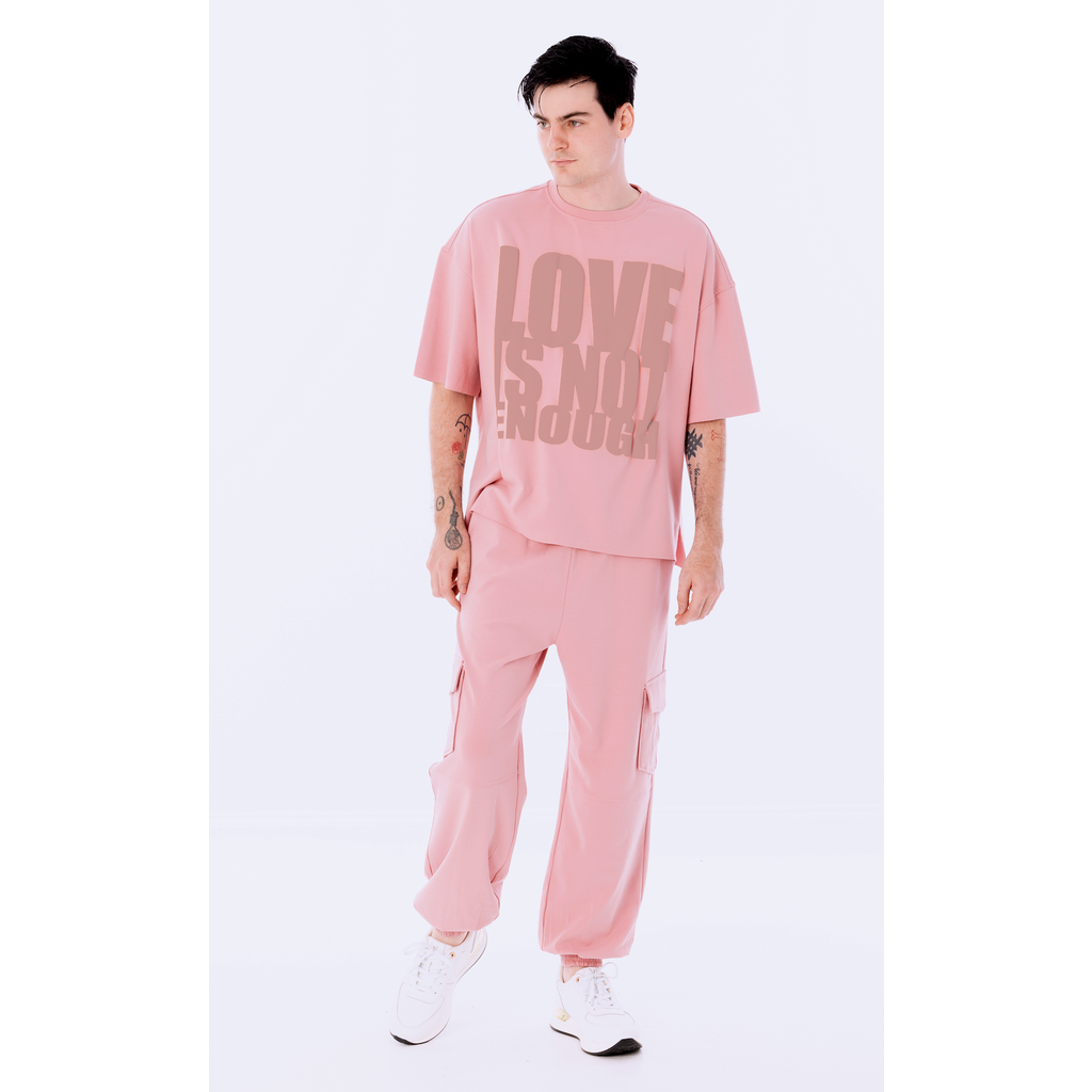 Dai Moda Love Is Not Enough Sweatshirt In Pink