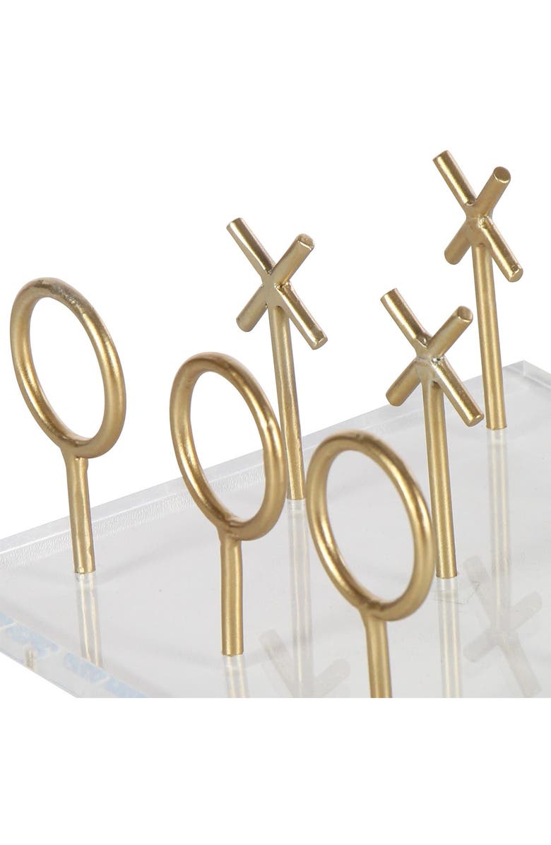 COSMO BY COSMOPOLITAN Gold/Clear Modern Tic Tac Toe Table Decor, Alternate, color, 