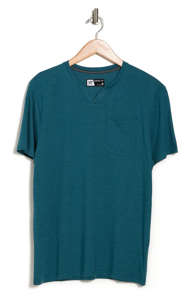 XRAY Notch Neck Pocket T-Shirt, Alternate, color, Teal