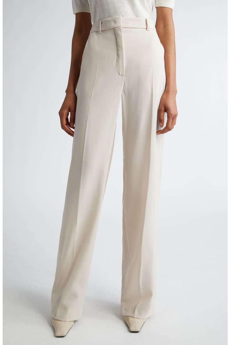 Quasar Virgin Wool Gabardine Wide Leg Pants (Women) | Nordstrom