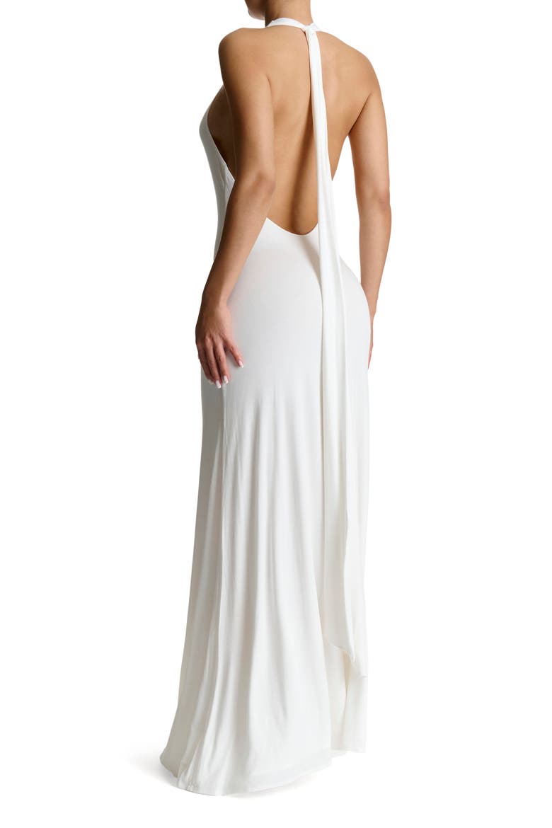 Maxi Halter Dress, Alternate, color, WHITE