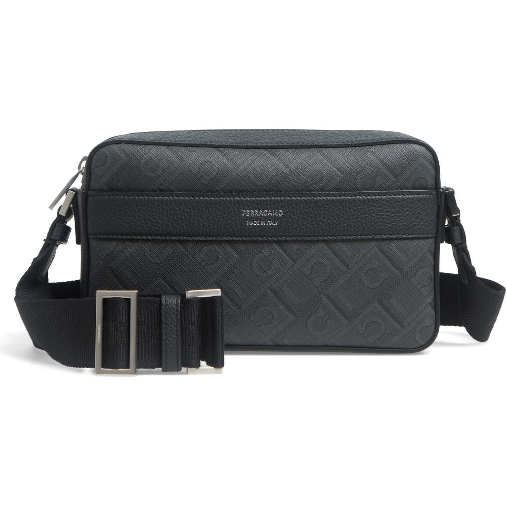 FERRAGAMO FERRAGAMO GANCIO EMBOSSED CROSSBODY BAG