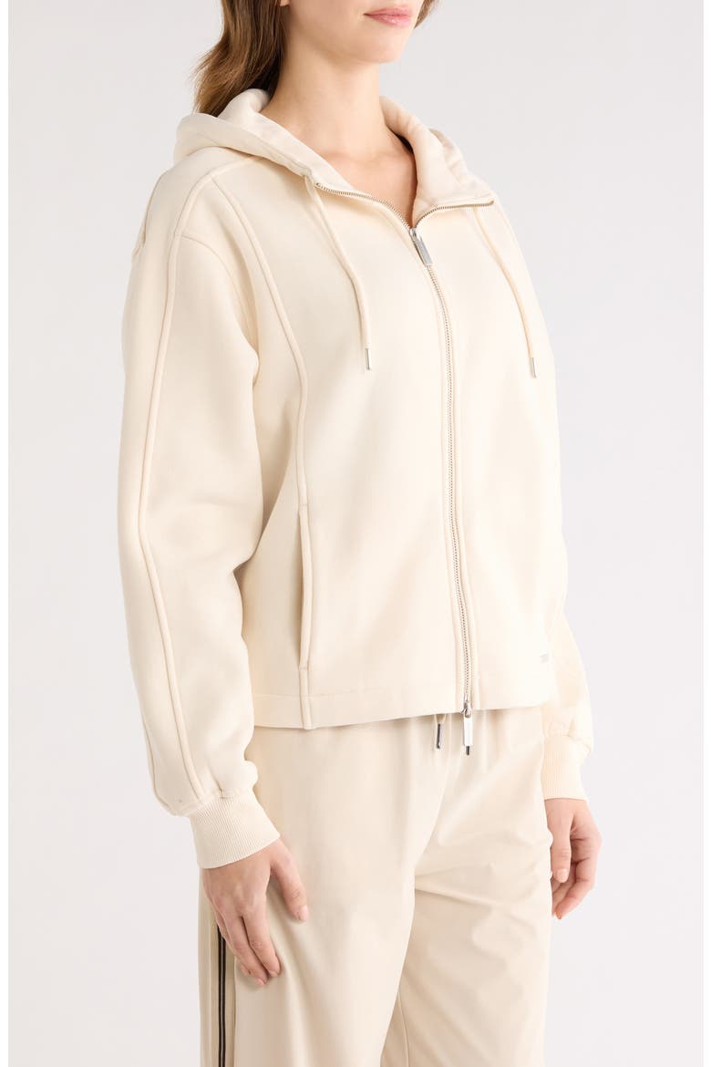 Premium Brushed Organic Cotton Blend Zip Hoodie, Alternate, color, CREME BEIGE