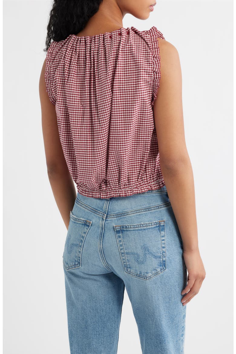 Traveler Organic Cotton Gingham Top, Alternate, color, MULBERRY LA MADDALENA GINGHAM