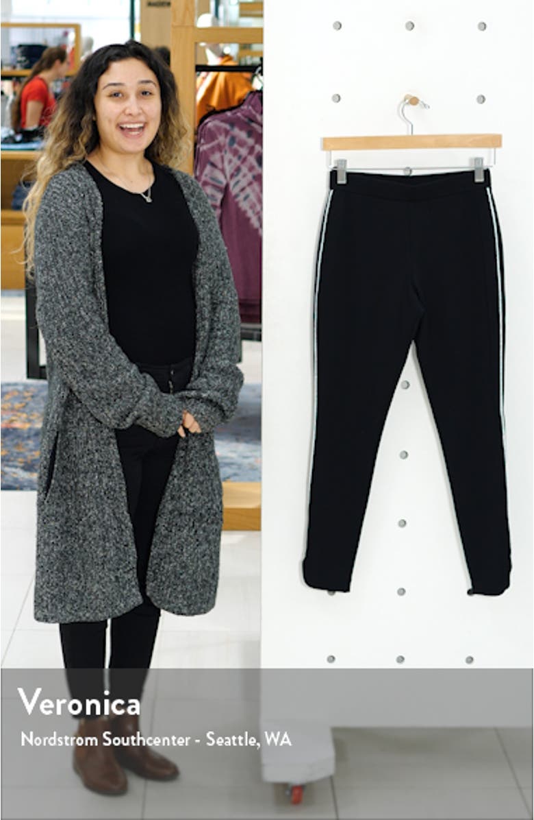 Ponte Metallic Stripe Tuxedo Leggings, sales video thumbnail