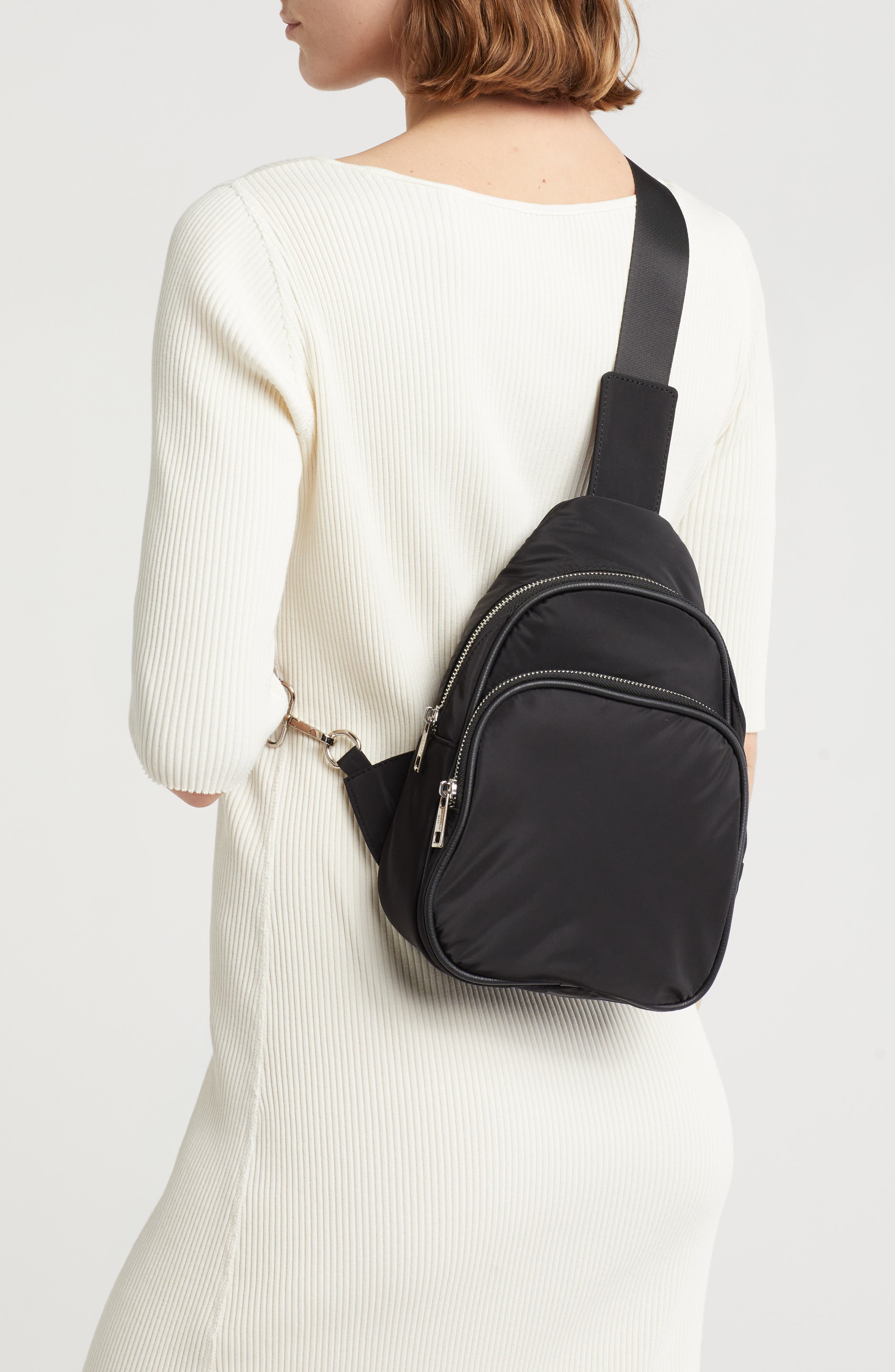 Madden Girl Sling Bag, Alternate, color, Black