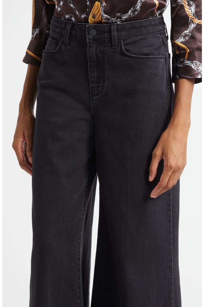 Quincy High Waist Wide Leg Jeans, Alternate, color, WASHED BLACK