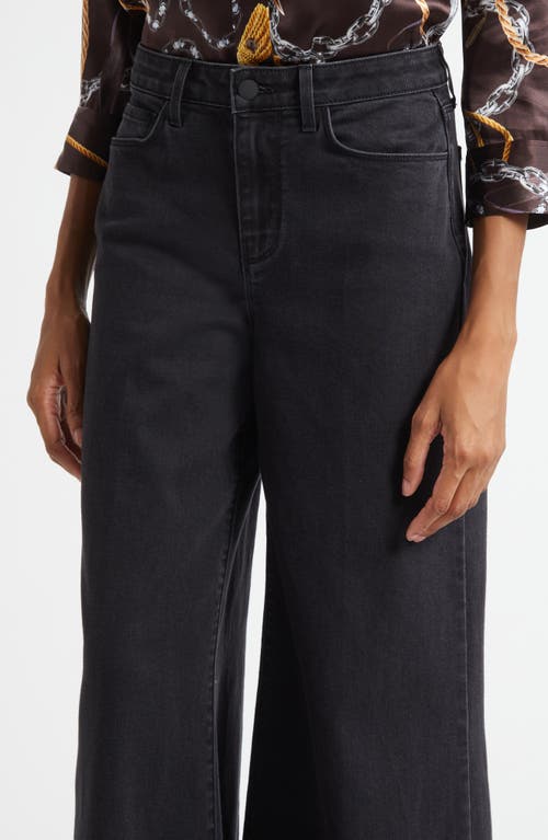 L'agence Quincy High Waist Wide Leg Jeans In Black