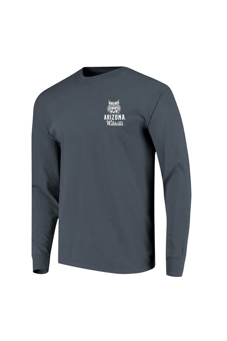 Men's Navy Arizona Wildcats Comfort Colors Mascot Overlay Long Sleeve T-Shirt, Alternate, color, Navy