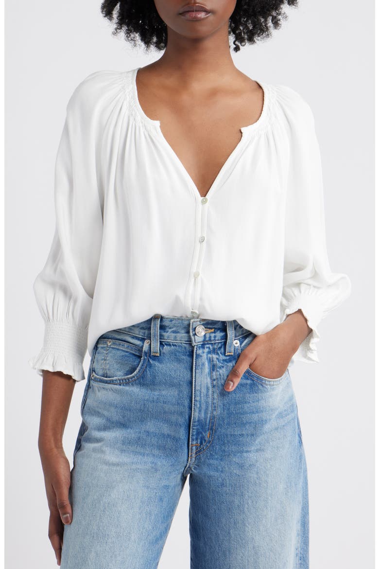 Mariah Chambray Shirt, Main, color, PEARL