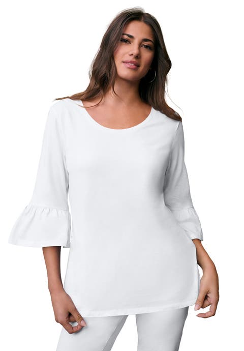 Plus Size Cotton Ultimate Bell Sleeve Tee