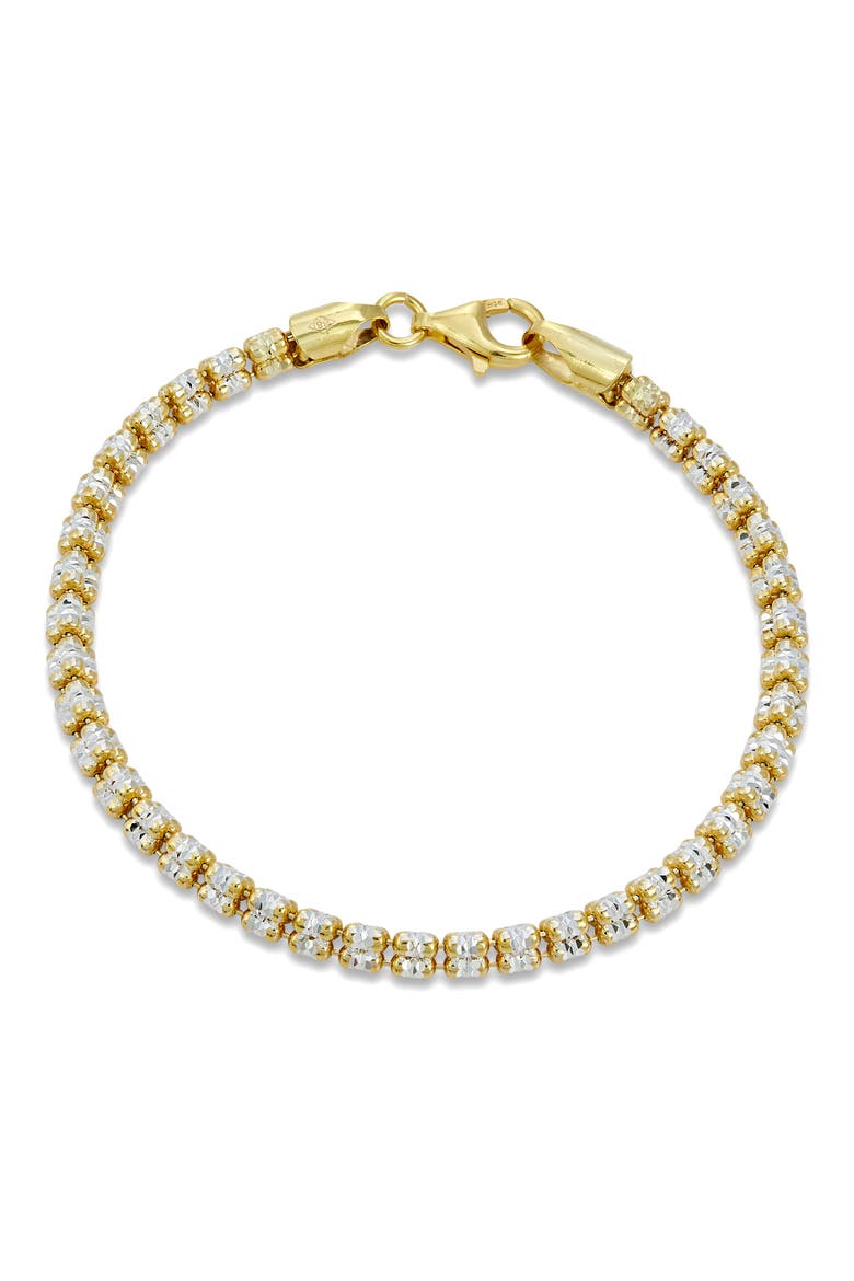 Two-Tone Bracelet, Main, color, YELLOW GOLD