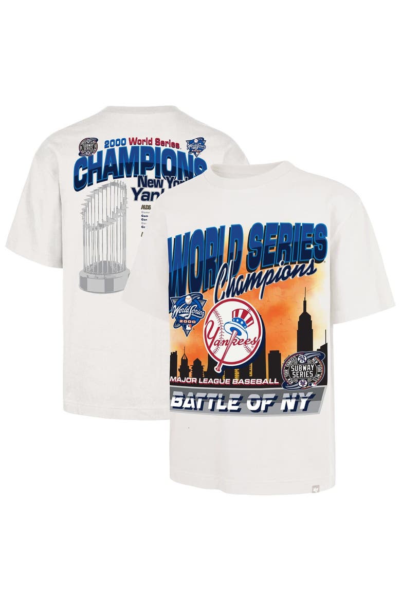 Men's '47 Cream New York Yankees 2000 World Series Champions Showcase MVP Foundation T-Shirt, Alternate, color, Cream