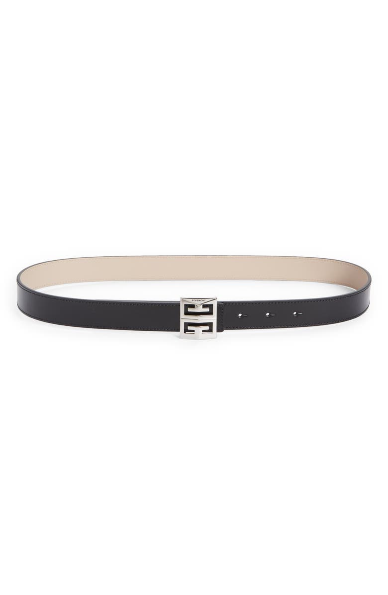 Givenchy 4G Buckle Reversible Skinny Leather Belt, Main, color, 