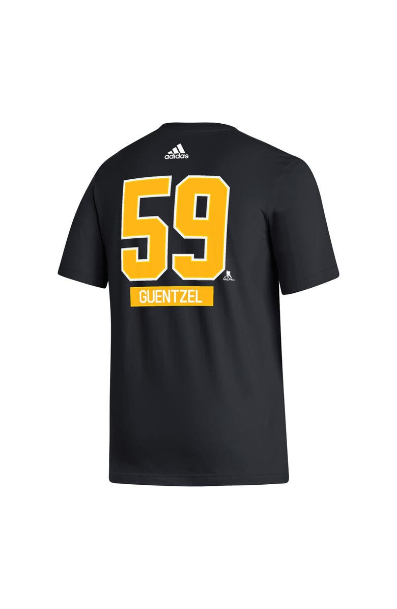 adidas Men's adidas Jake Guentzel Black Pittsburgh Penguins Fresh Name & Number T-Shirt, Alternate, color, 