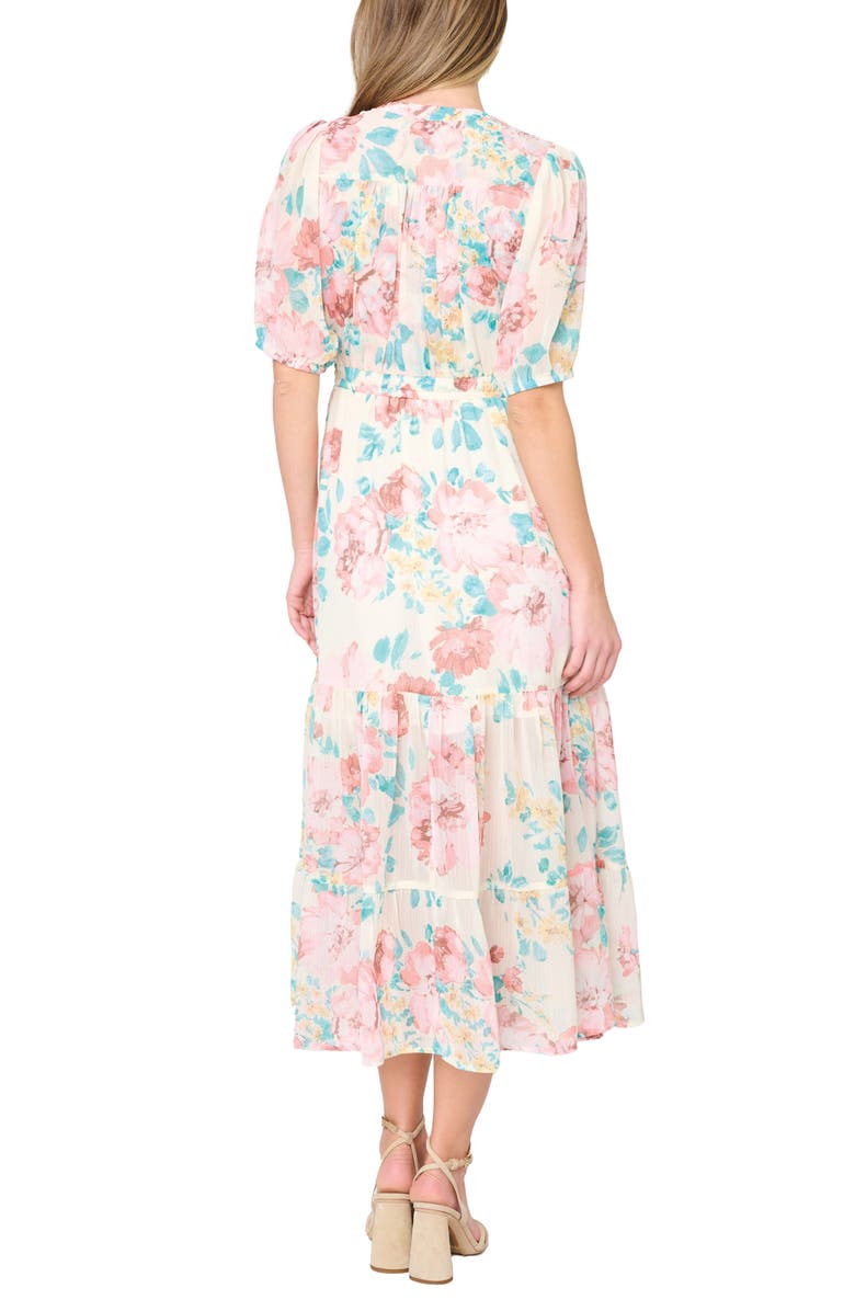 GIBSONLOOK Kira Drawstring Maxi Dress, Alternate, color, Sunday Bouquet Floral