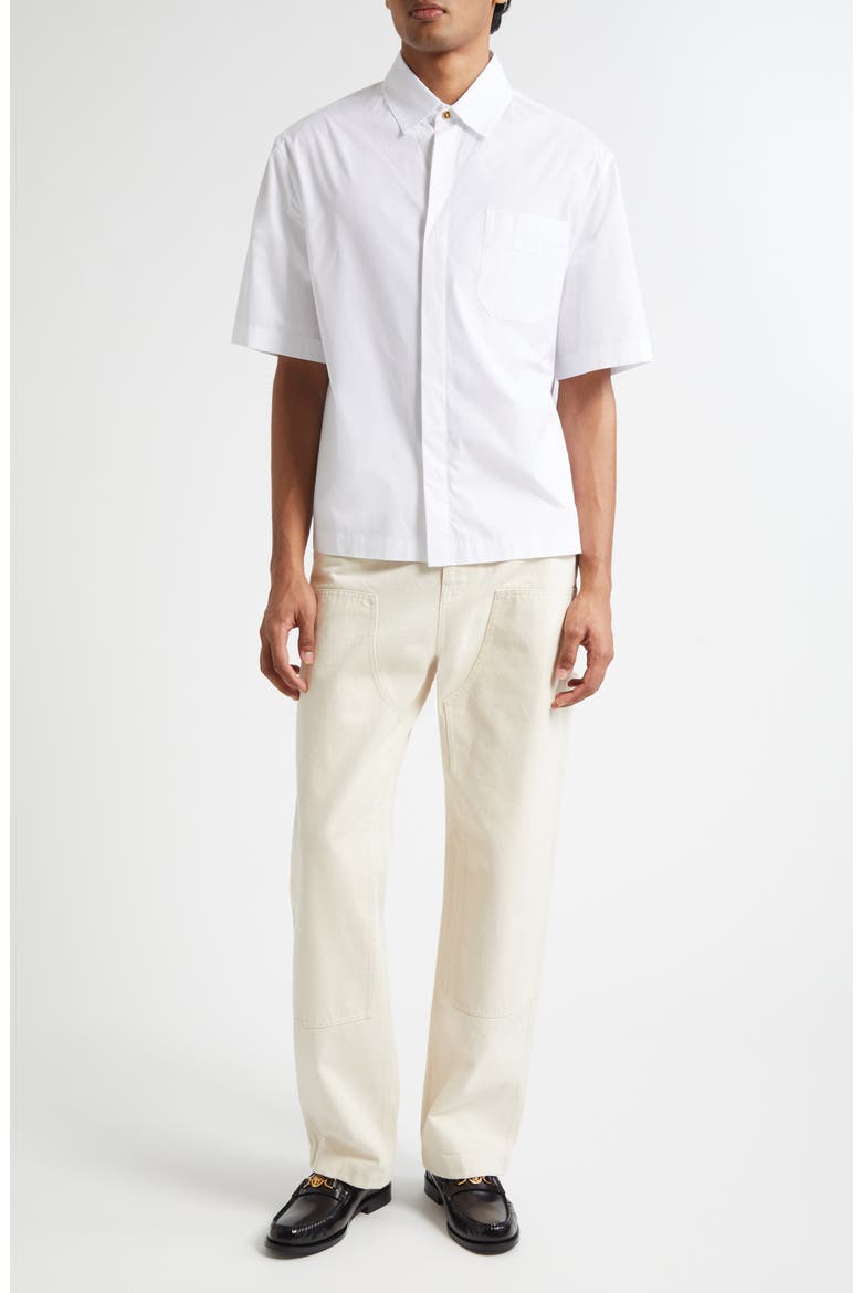 Cotton Poplin Button-Up Shirt, Alternate, color, OPTICAL WHITE