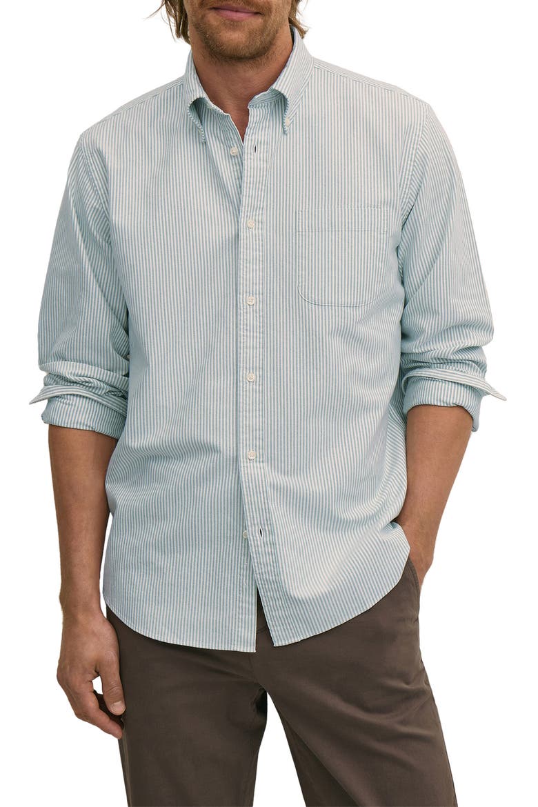 Striped Long Sleeve Oxford Shirt, Main, color, ALPINESTP