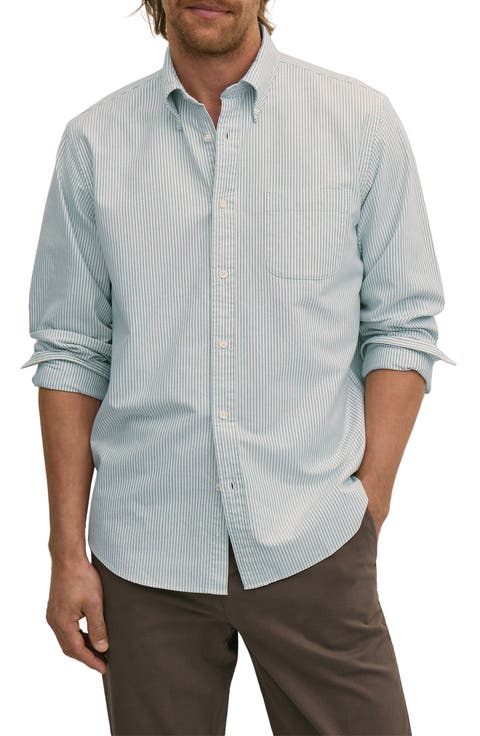 Striped Long Sleeve Oxford Shirt