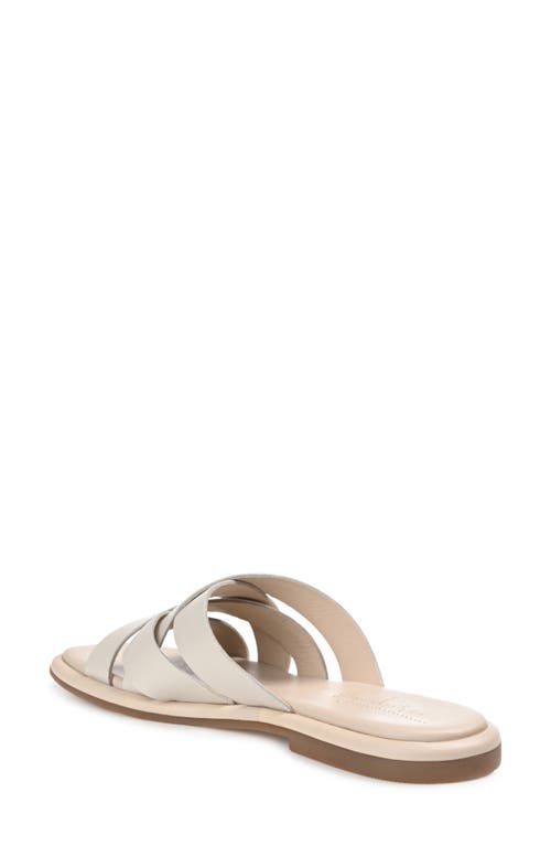 Journee Signature Parkker Woven Slide Sandal In Bone