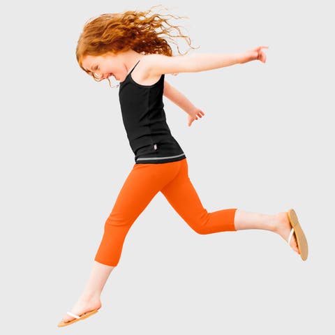 Girls 100% Soft Cotton Capri Leggings (Toddler, Little Kid & Big Kid)