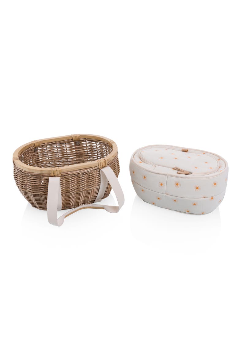 Castaway Insulated Picnic Basket, Alternate, color, WHITE