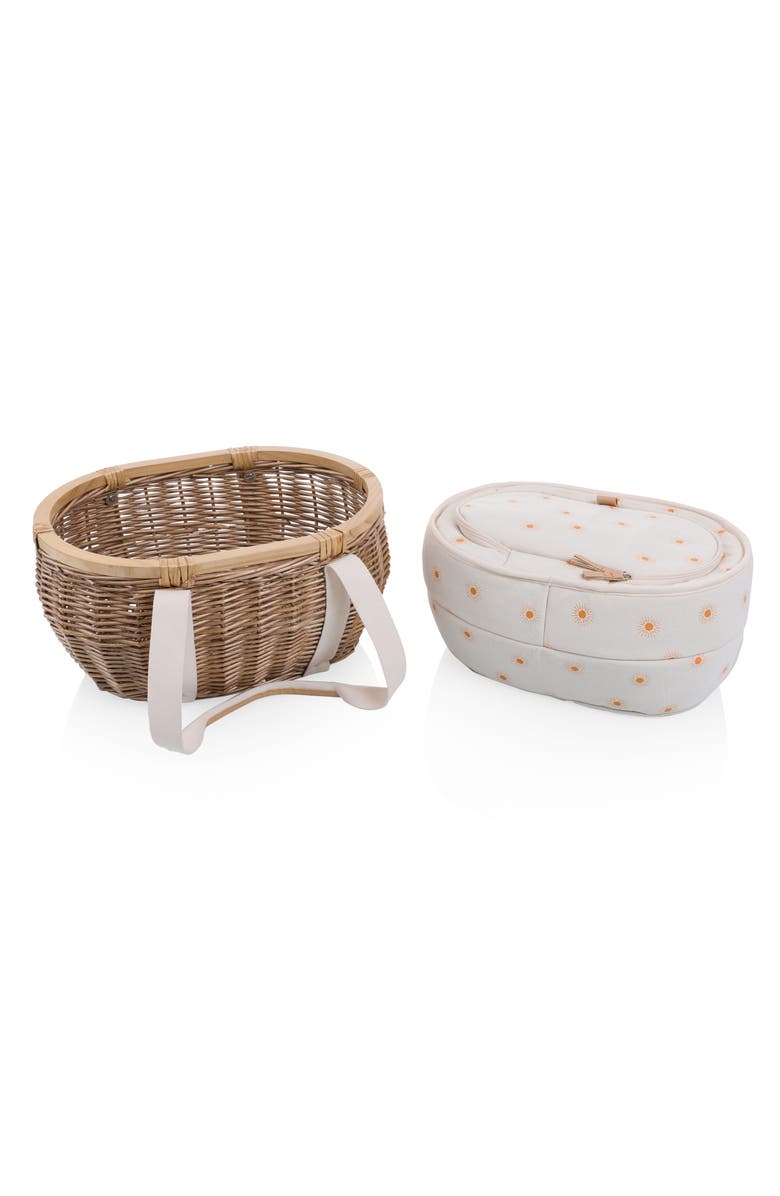 Picnic Time Castaway Insulated Picnic Basket, Alternate, color, White