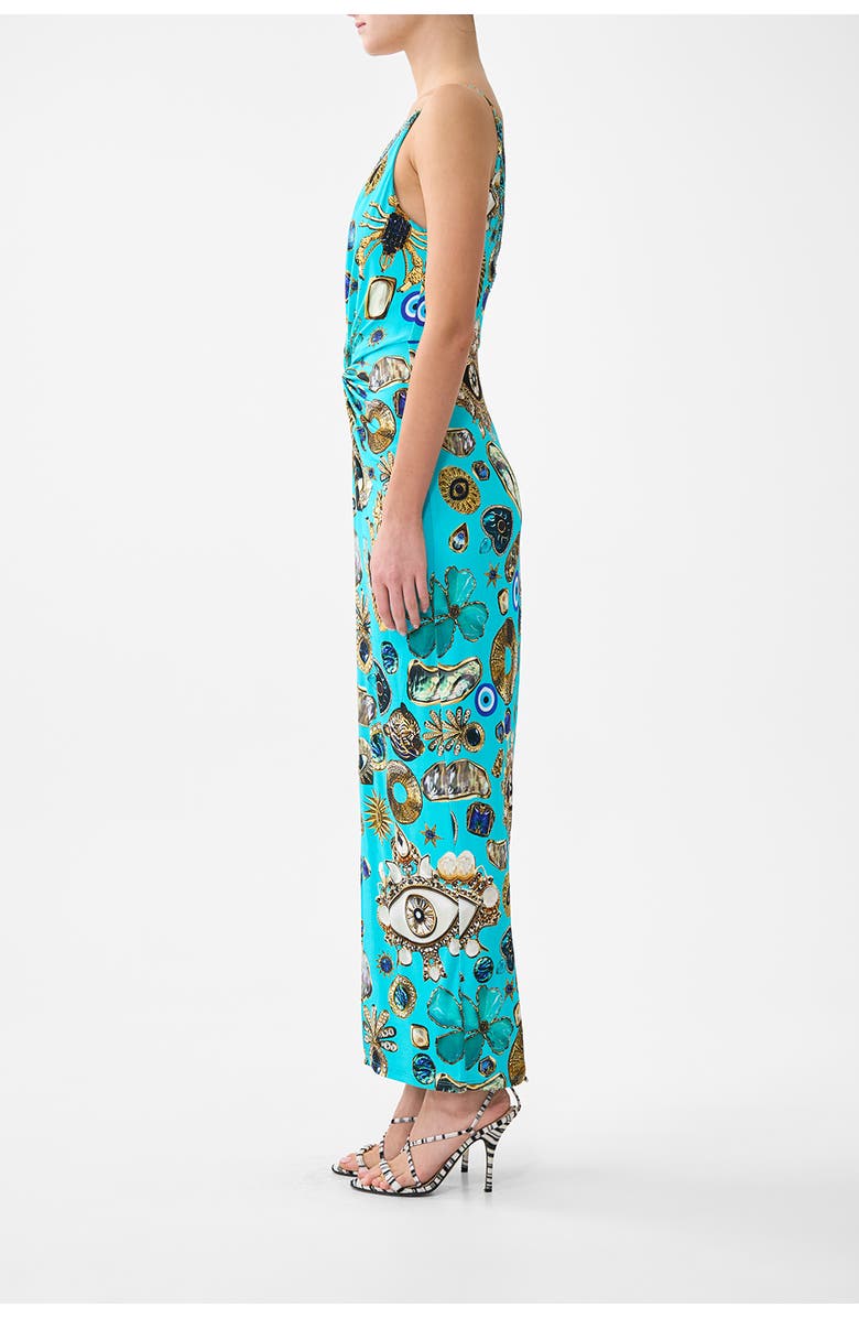 Camilla Strappy Dress With Twist Front, Alternate, color, Totems And Treasures