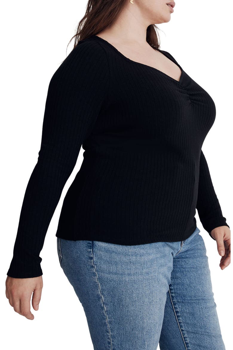 Sweetheart Rib Top, Alternate, color, TRUE BLACK