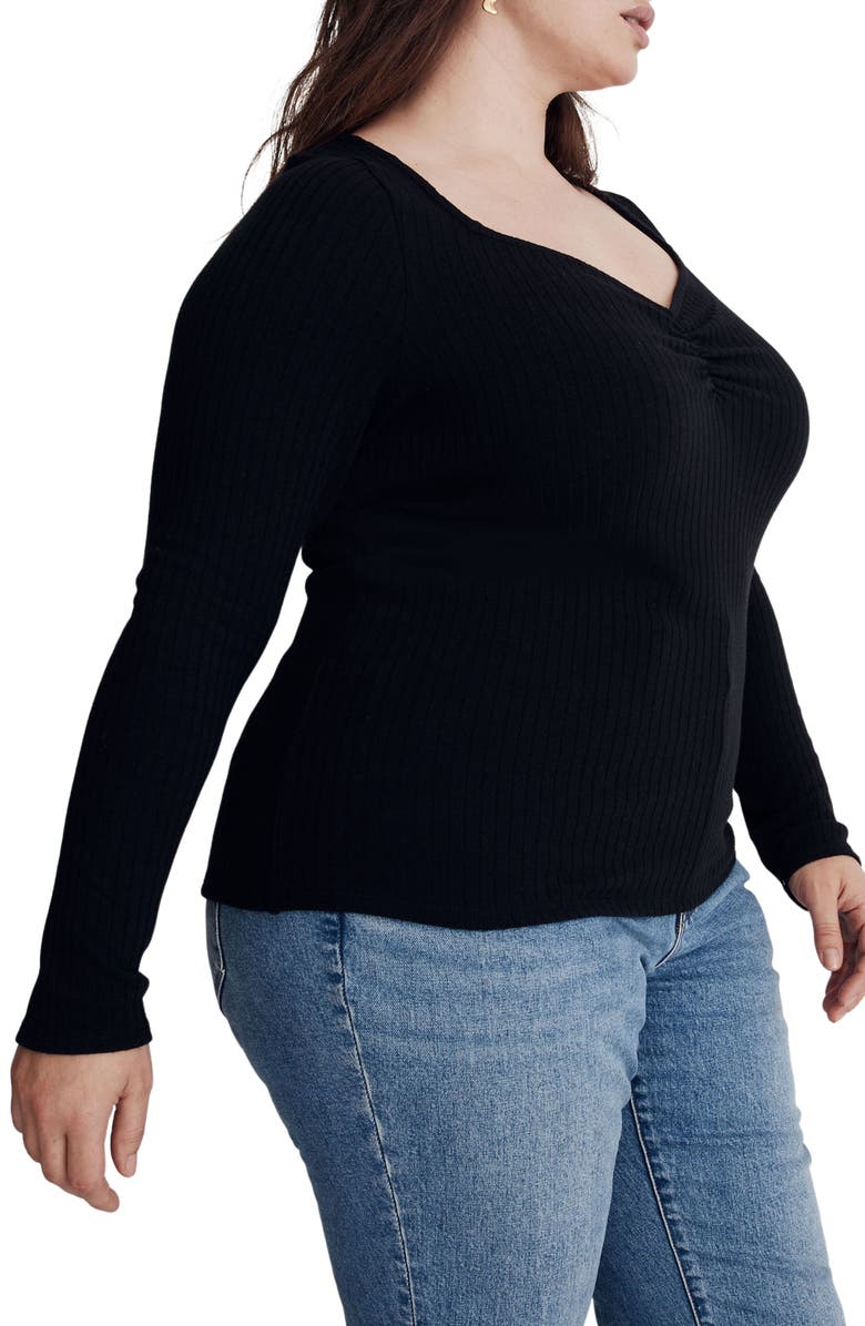 Madewell Sweetheart Rib Top, Alternate, color, 