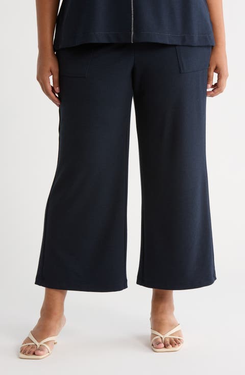 Crop Wide Leg Pants (Plus)