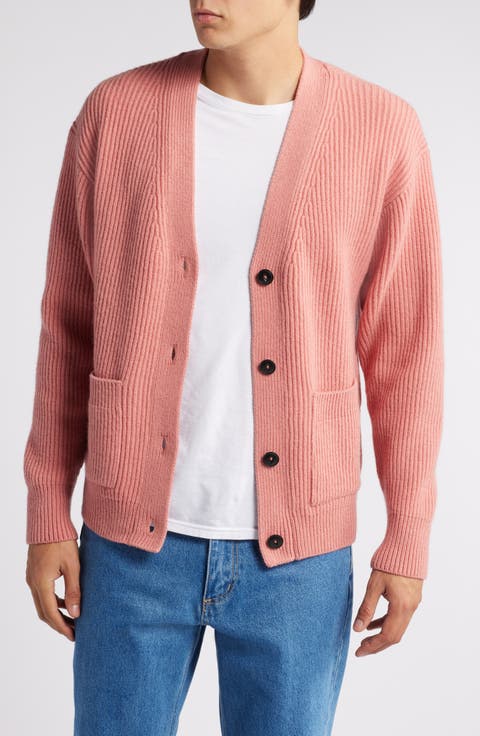 Relaxed Wool & Cashmere Rib Cardigan