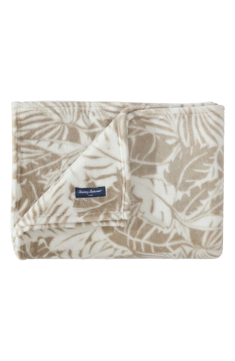 Tommy Bahama Costa Blanca Throw Blanket, Main, color, Dark Beige