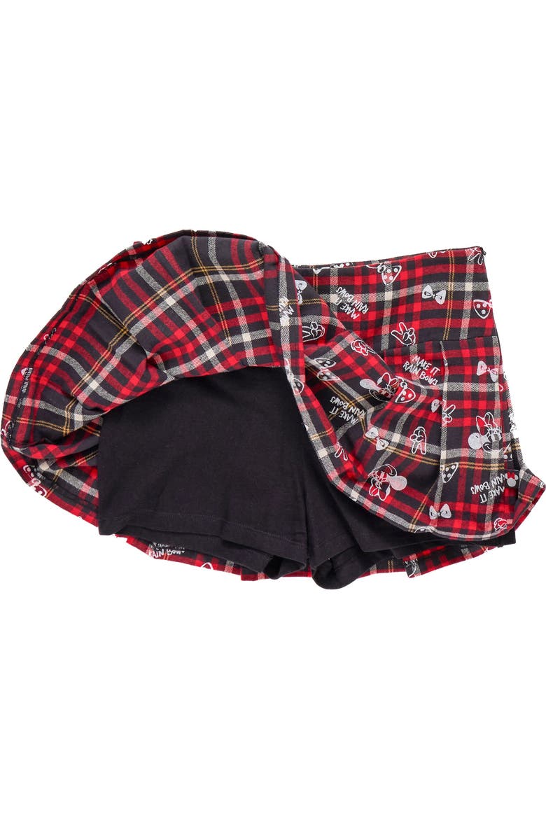 Minnie Mouse Pleated Skirt, Alternate, color, Minnie Mouse Red Plaid