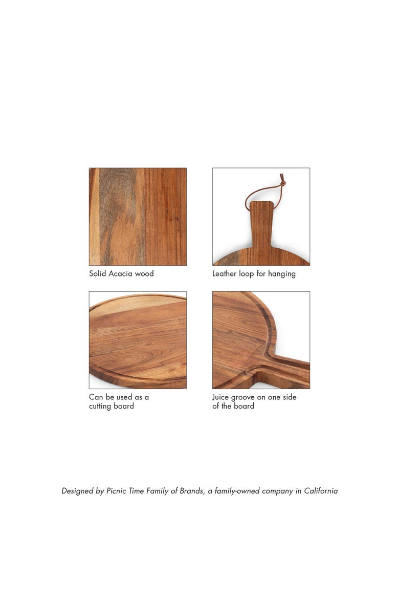 Tagliere Round Charcuterie Board, Alternate, color, Acacia Wood