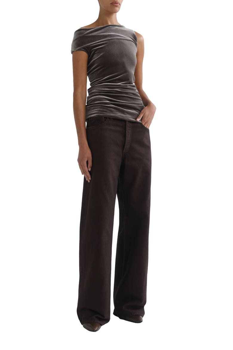 Arc Wide Leg Jeans, Alternate, color, DEEP ROAST