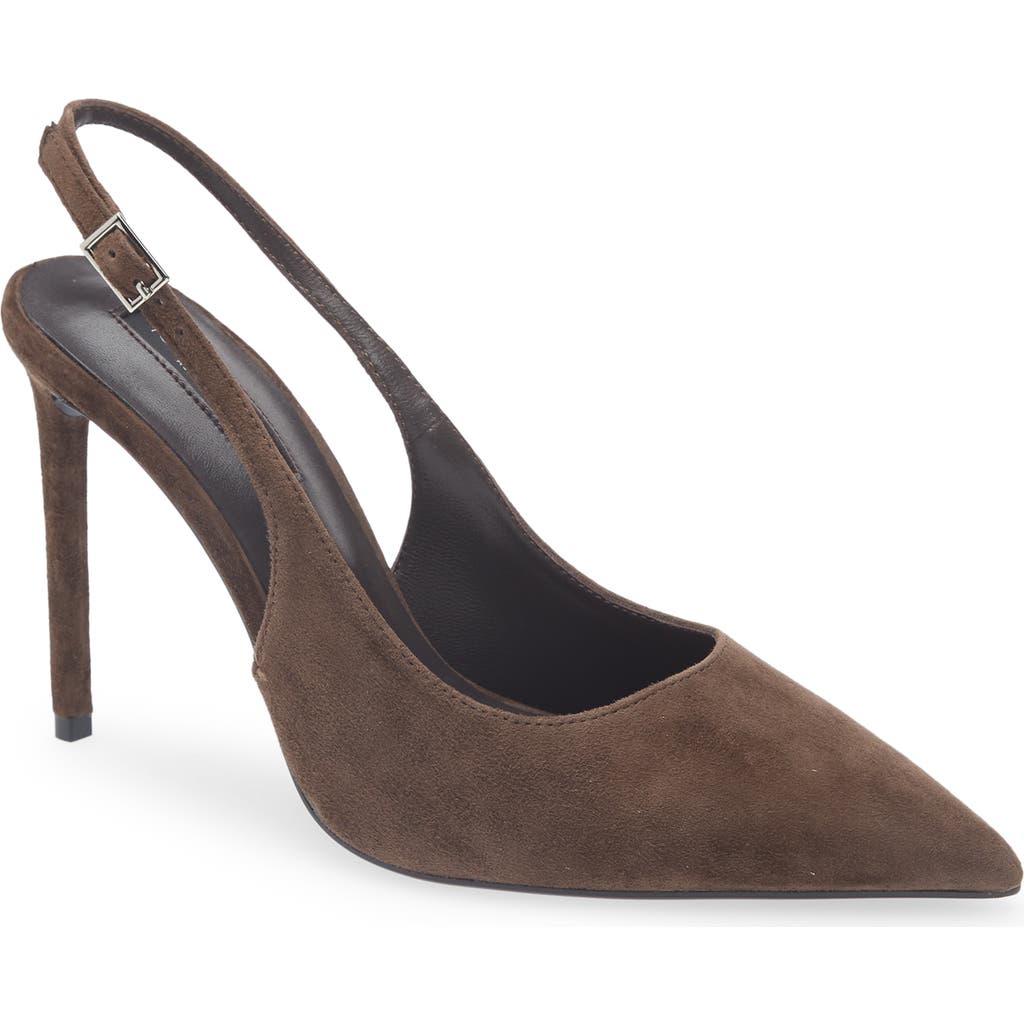 Tony Bianco Asti Slingback Pointed Toe Pump In Brown