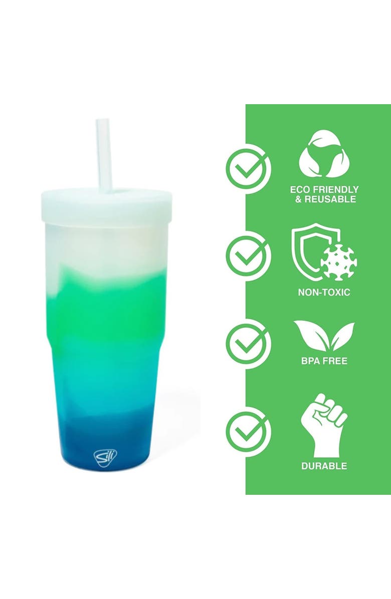 Silipint Silicone 32oz Straw Tumbler, Alternate, color, Multicolored