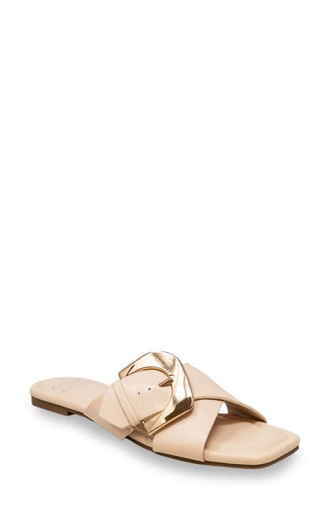 Cross Strap Slide Sandal