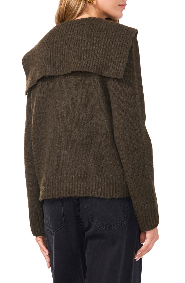 1.STATE Foldover Collar Cardigan, Alternate, color, Gray Beluga